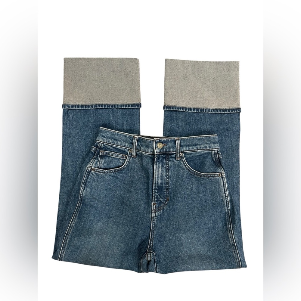 Veronica Beard Denim Ankle Jeans with Gray Cuffs